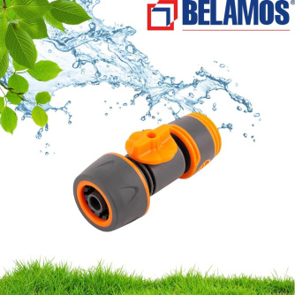 Купить Коннектор для шланга Belamos YM5003E быстросъемный с краном 3/4 пластик фото №1