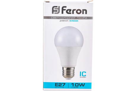 Купить Лампа светодиодная FERON LB-92 10W 230V E27 А60 6400K 800lm 60*108mm 25459 фото №7