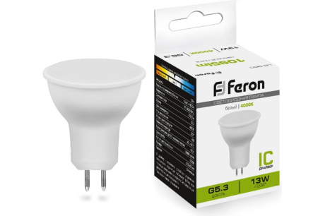 Купить Лампа светодиодная FERON LB-960 13W 230V G5 3 4000K 50*50mm фото №1