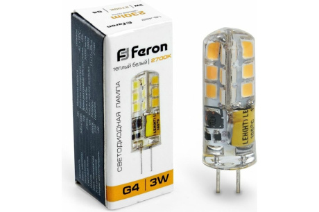 Купить Светодиодная лампа FERON 3W 12V G4 2700K  LB-422 25531 фото №1