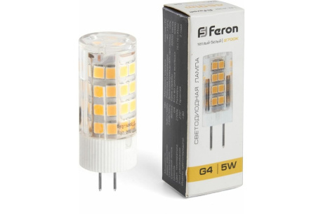 Купить Светодиодная лампа FERON 5W 230V G4 2700K  LB-432 25860 фото №1