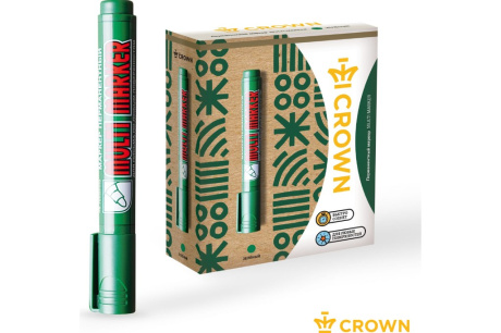 Купить Перманентный маркер Munhwa Crown Multi Marker зеленый  пулевидный  3мм CPM-800 фото №5