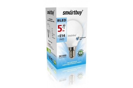 Купить Светодиодная лампа Smartbuy LED P45-05W/4000/E14 SBL-P45-05-40K-E14 фото №2