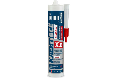 Купить Клей KUDO Клеит Все CLASSIC на основе гибридных полимеров белый 280 мл KX-2W фото №1