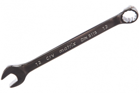 Купить Ключ комбинированный  12 мм  CrV  полированный хром  MATRIX фото №1