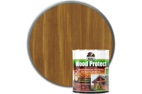 Купить Пропитка Dufa Wood Protect для дерева 0 75л тик 67210 фото №1